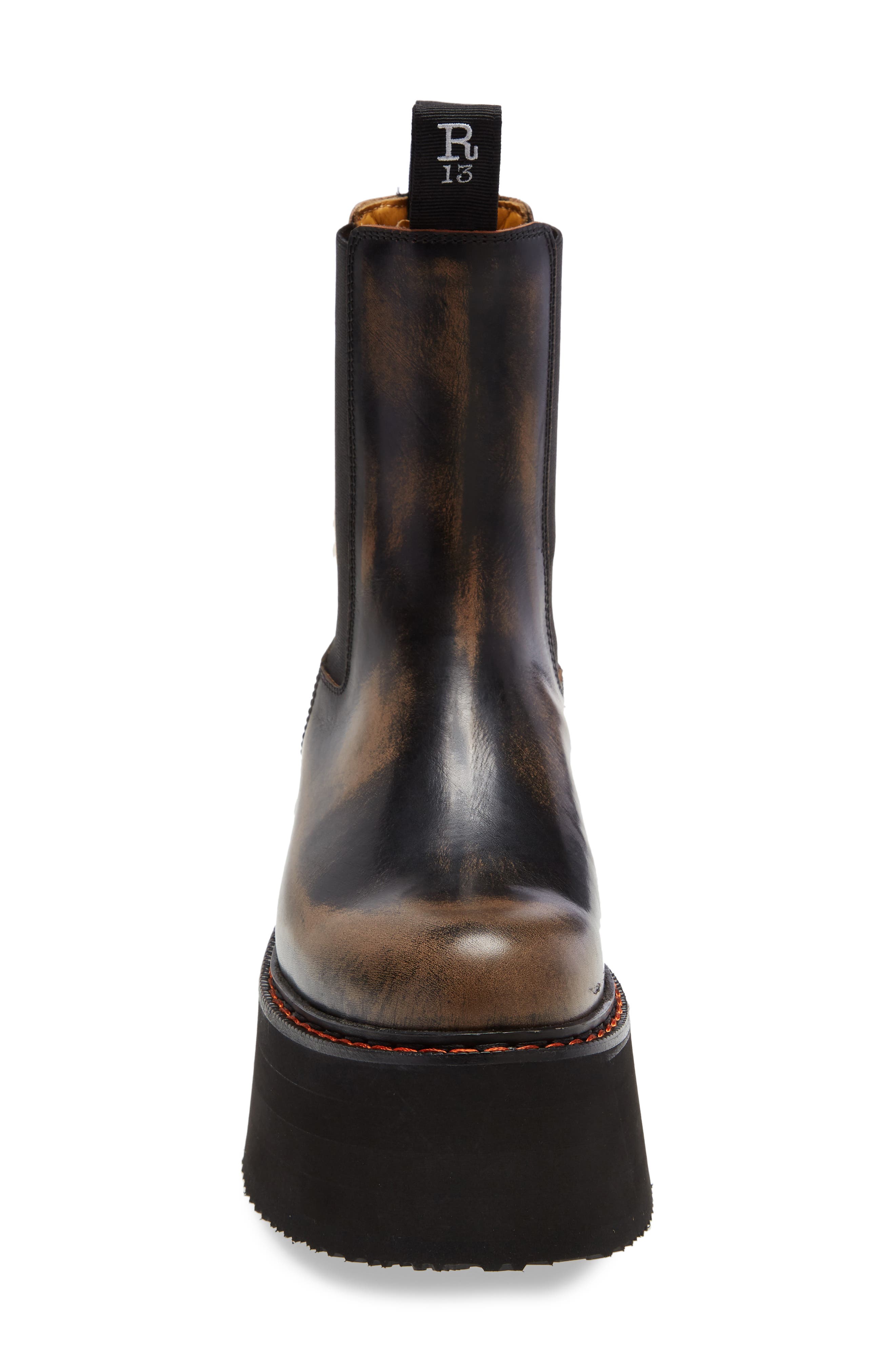 R13 Double Stack Platform Chelsea Boot, Alternate, color, 
