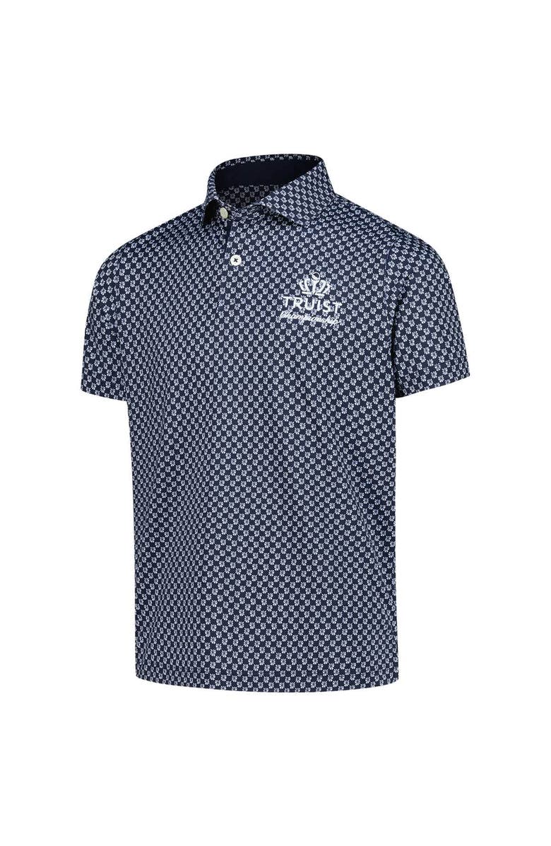 PUMA Boy's Youth Puma Navy Truist Championship Micro Floral MATTR Polo, Alternate, color,