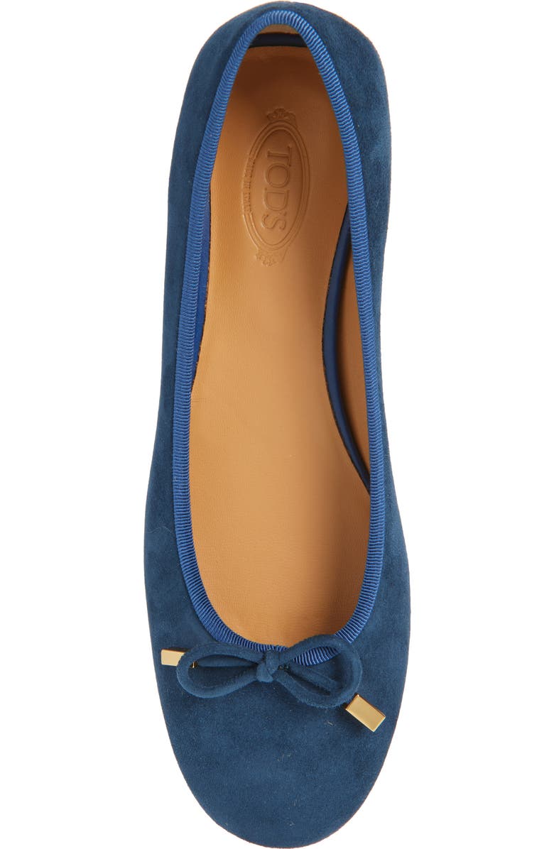 Tod's Ballerina Flat, Alternate, color, Baltic Chiaro