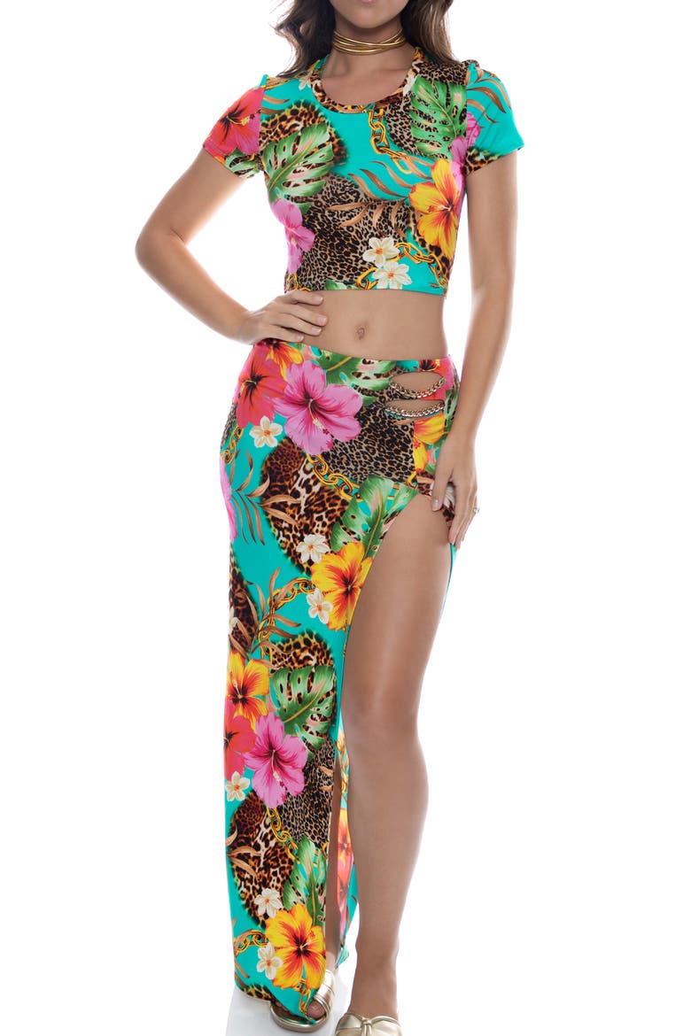 Chain Skirt, Alternate, color, Floral