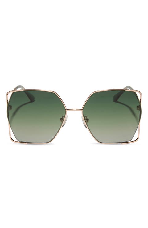 Donna IV 61mm Gradient Polarized Square Sunglasses