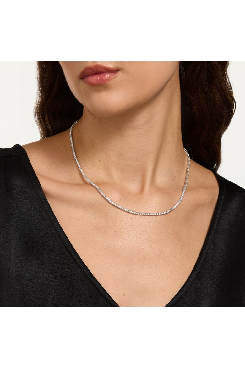 5Ct 18" Diamond Tennis Necklace 14k Gold Lab Grown, Alternate, color, 14k White Gold
