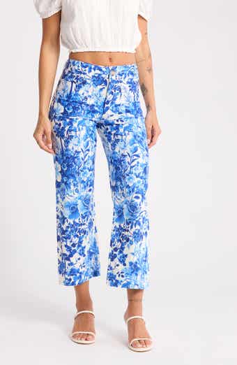 Floral Print Wide Leg Pants