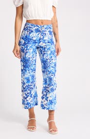 Joie Floral Print Wide Leg Pants