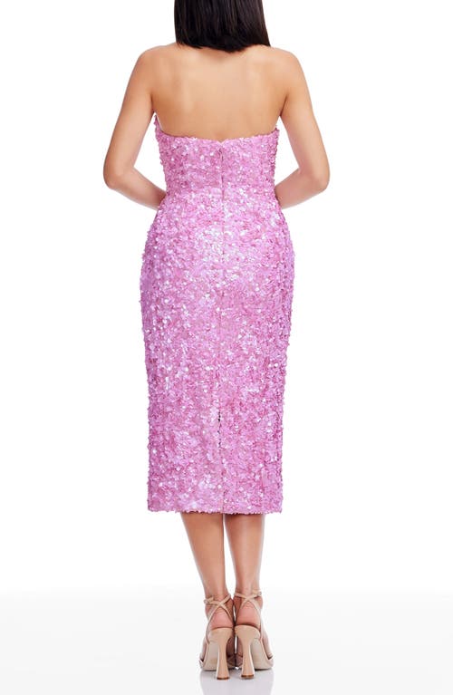 DRESS THE POPULATION DRESS THE POPULATION ETTA SEQUIN STRAPLESS COCKTAIL SHEATH DRESS 