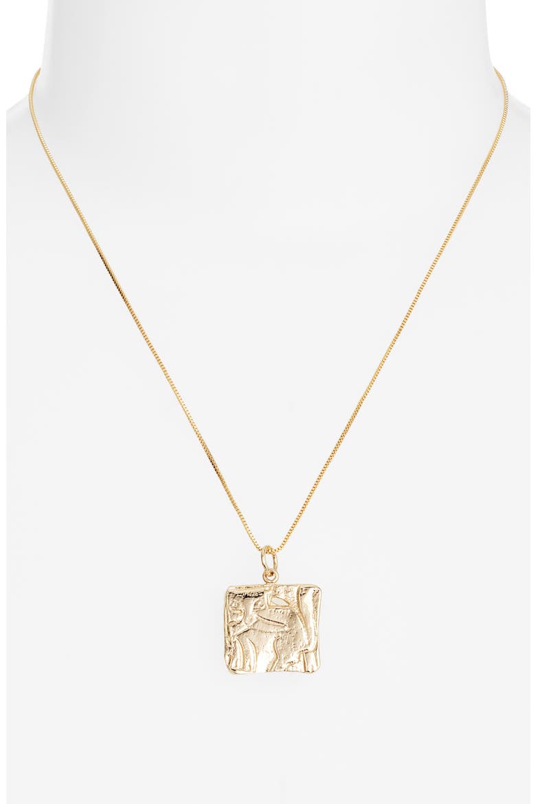 Bastet Pendant Necklace, Alternate, color, GOLD
