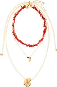 Madewell Set of 3 Pukka Shell Necklaces