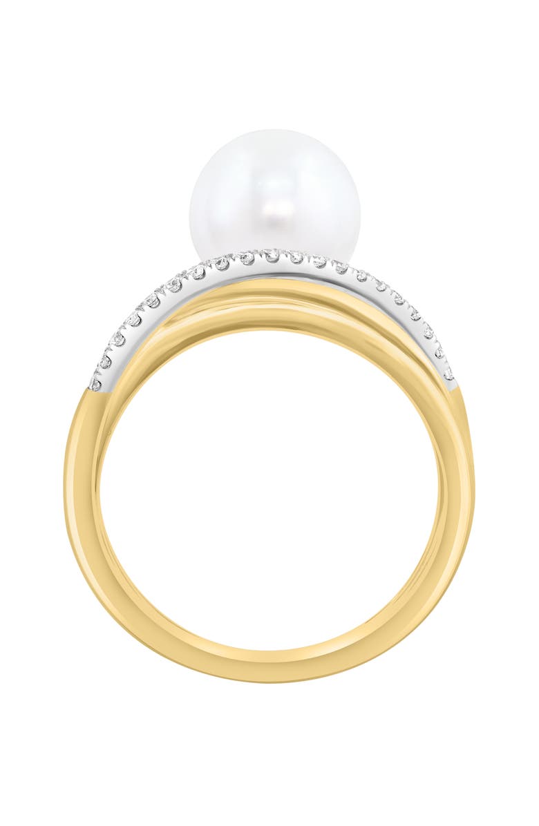 EFFY Freshwater Pearl & Diamond Crisscrossing Band Ring, Alternate, color, White