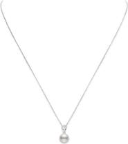 Mikimoto Morning Dew Akoya Pearl & Diamond Pendant Necklace