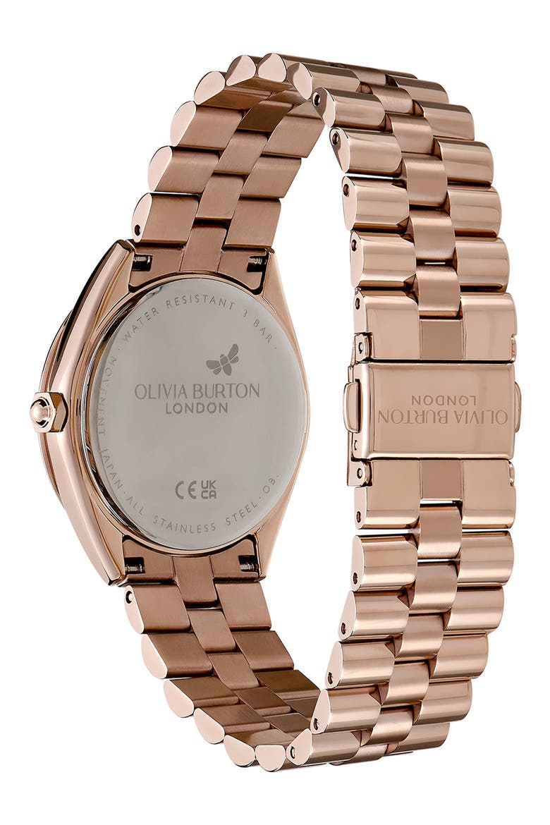 Bejewelled Bracelet Watch, 34mm, Alternate, color, ROSE GOLD