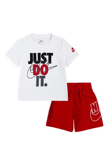 Nike Kids' Just Do It T-shirt & Shorts Set In Multi