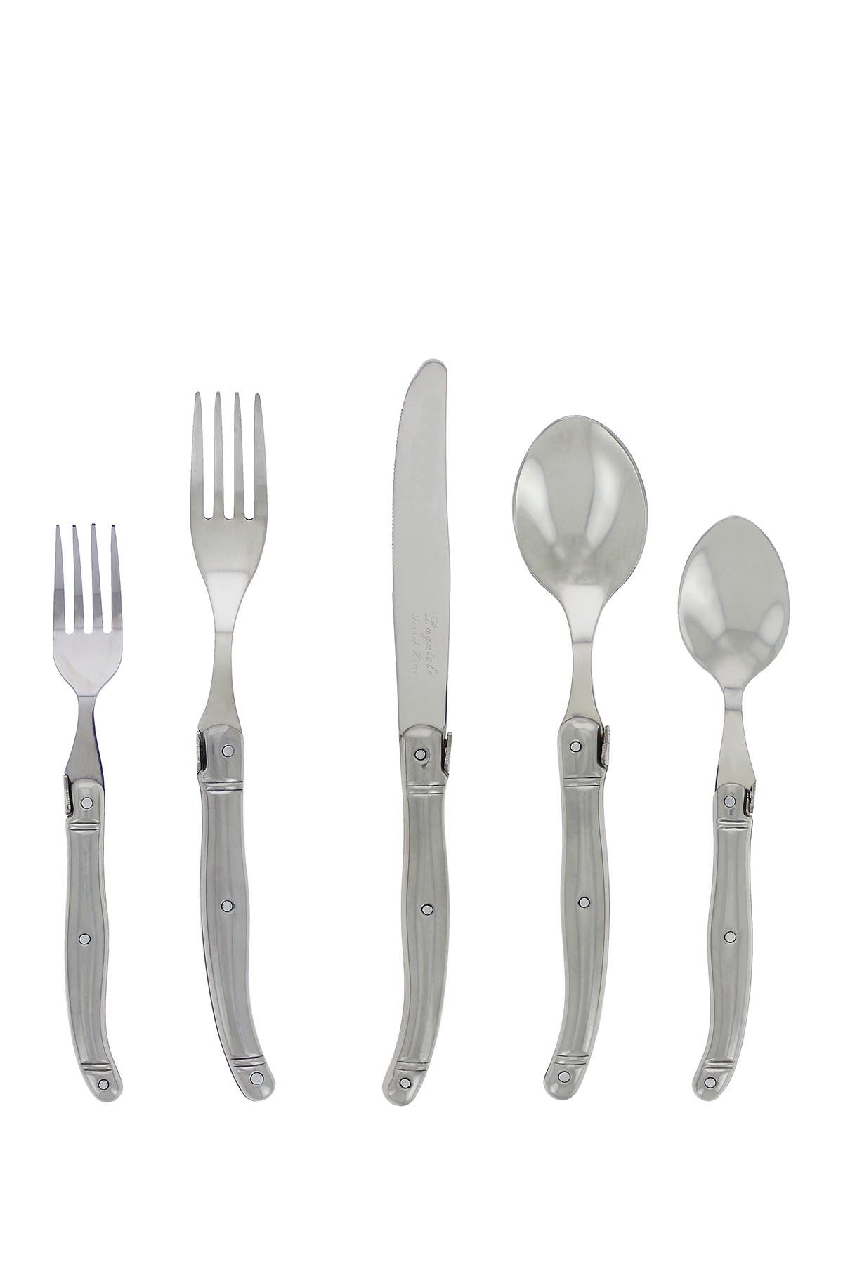 FRENCH HOME Laguiole 20-Piece Stainless Steel Flatware Set - Silver