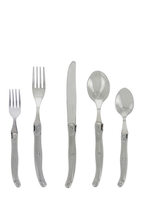 Laguiole 20-Piece Stainless Steel Flatware Set - Silver