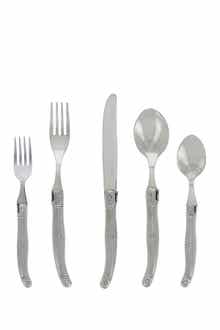 FRENCH HOME Laguiole 20-Piece Stainless Steel Flatware Set - Silver