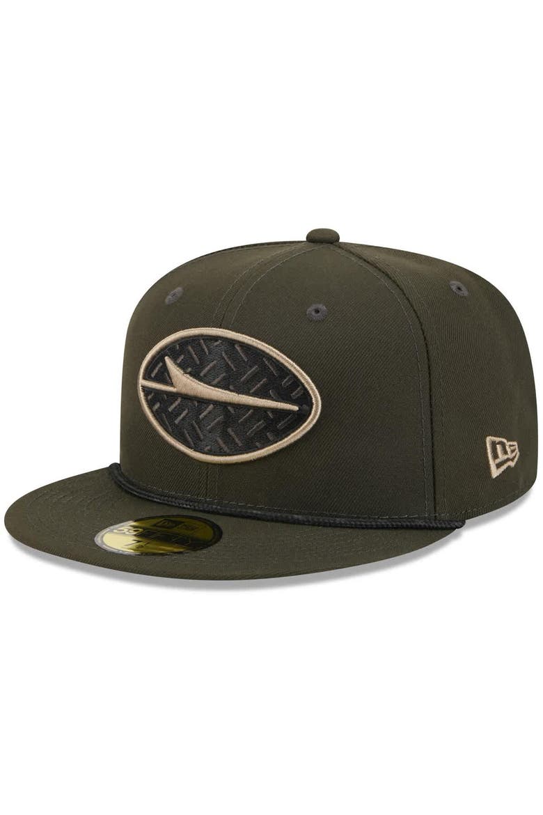 Men's New Era  Gotham Green New York Jets 2025 Rivalries Collection Sideline Rope 59FIFTY Fitted Hat, Main, color, Dark Green