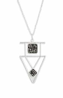Karine Sultan Minimalist Crystal Pendant Necklace