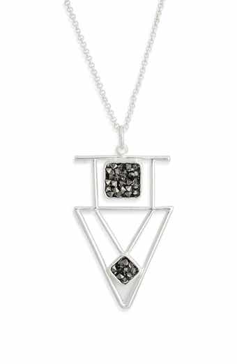 Karine Sultan Minimalist Crystal Pendant Necklace