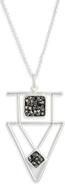 Karine Sultan Minimalist Crystal Pendant Necklace