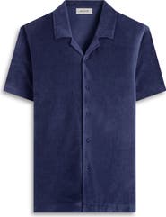 Bugatchi Terry Cloth Camp Shirt