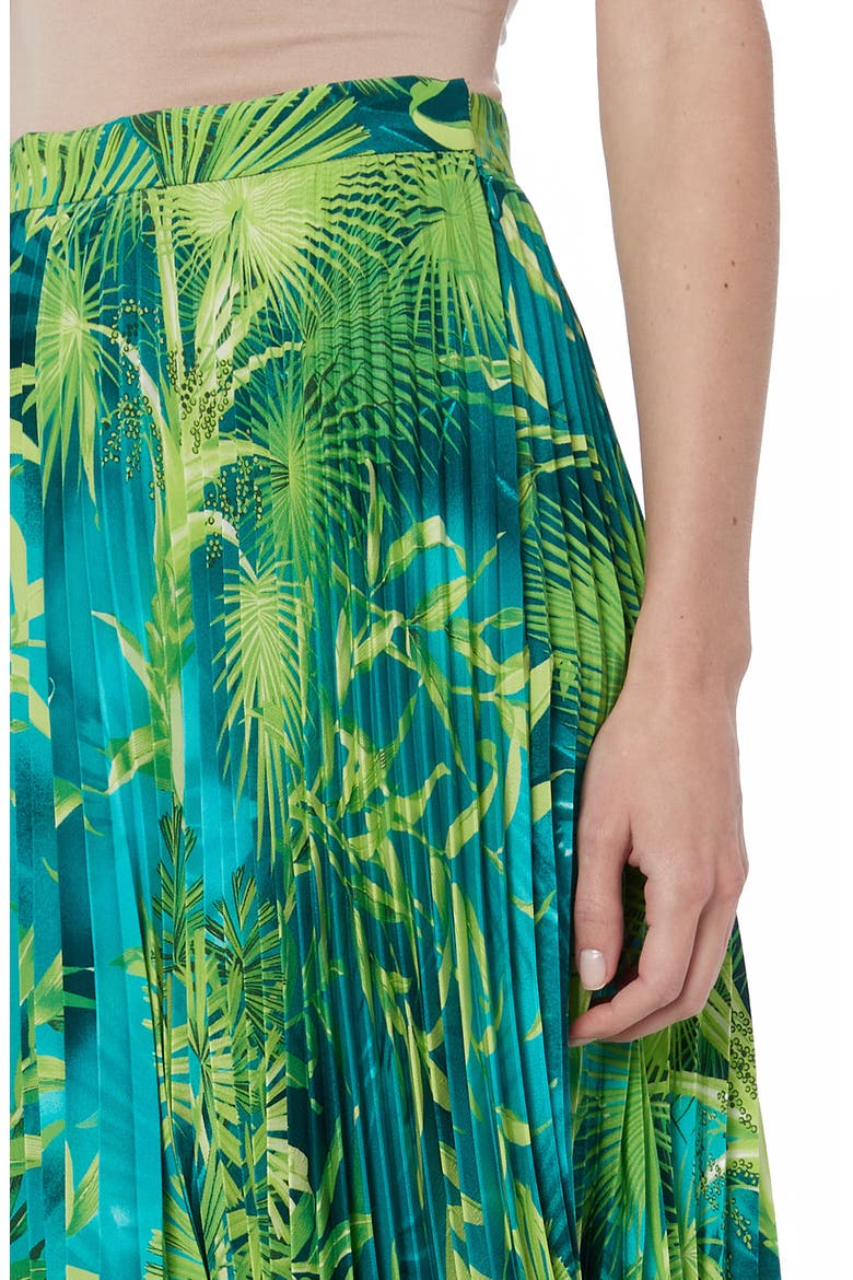Jungle Print Pleated Midi Skirt, Alternate, color, GREEN AND PRINT