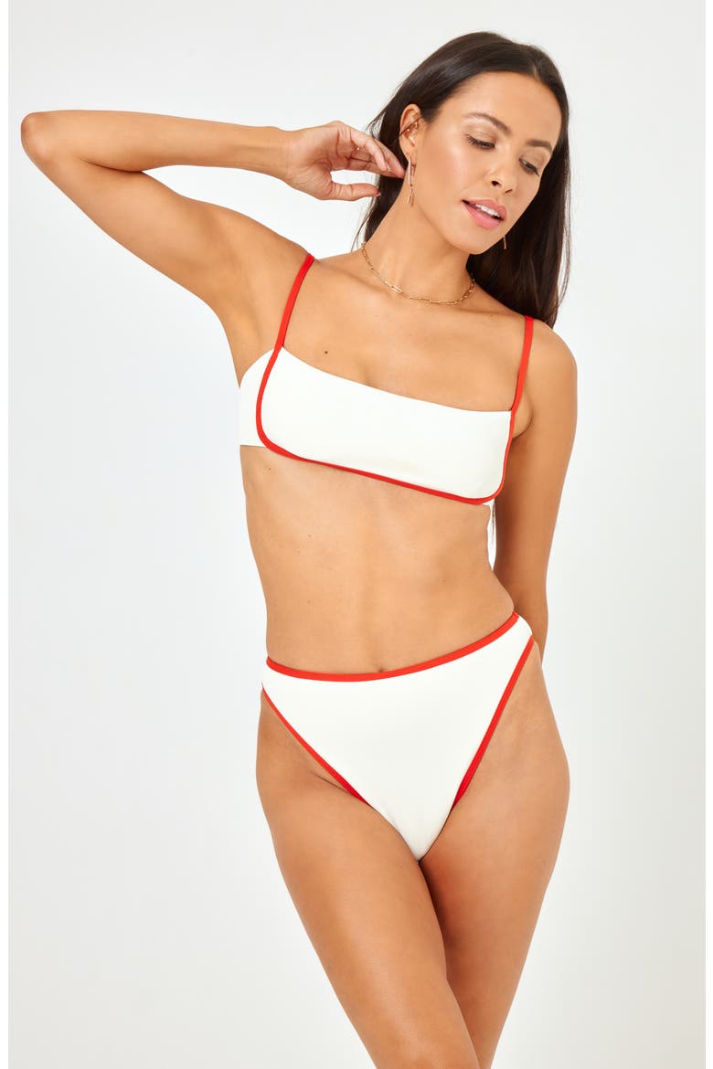 Nora Bitsy Bikini Bottoms, Alternate, color, CREAM/ PIMENTO