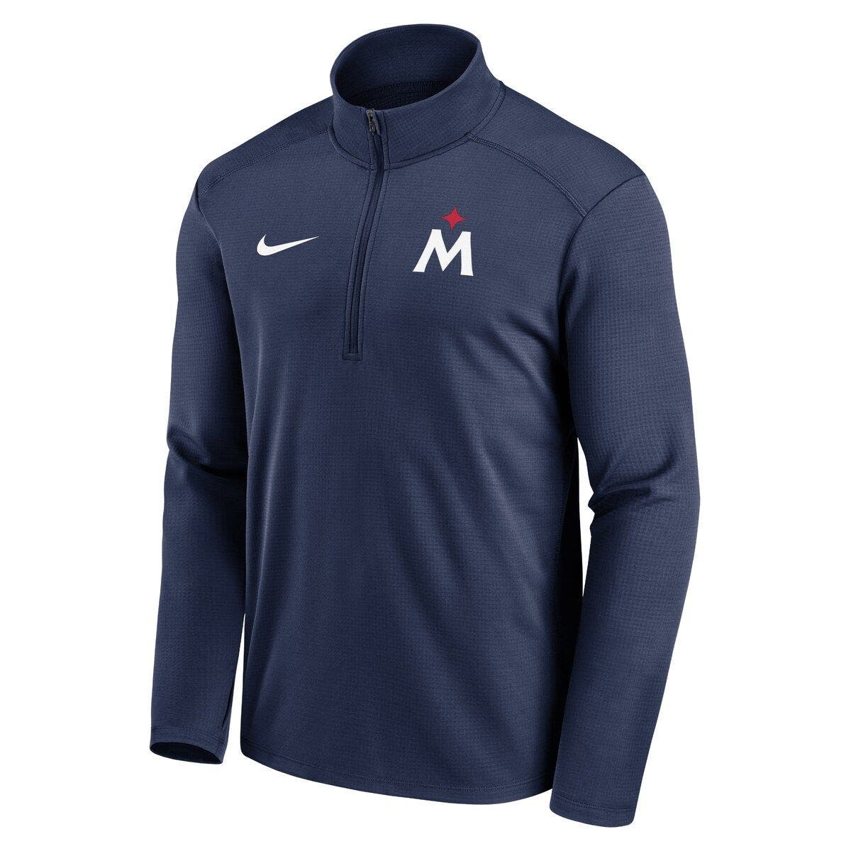 nike pacer half zip blue