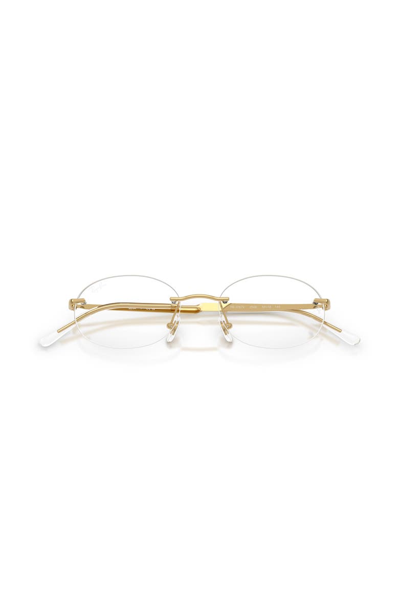 Ray-Ban 52mm Oval optical glasses, Alternate, color, Gold