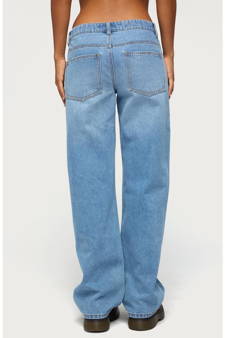 Juju Ripped Low Rise Baggy Jeans, Alternate, color, BLUE-WASHED