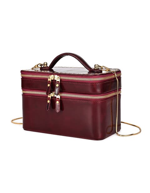 Ixia Genuine Leather Vanity Mini Trunk