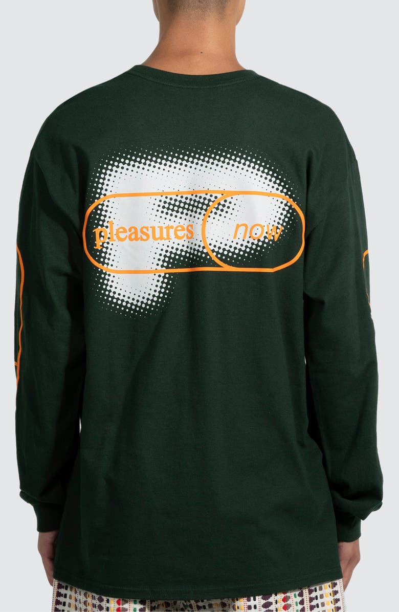 PLEASURES Pixel Long Sleeve Cotton Graphic T-Shirt, Alternate, color,