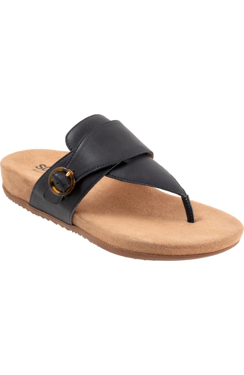 SoftWalk<sup>®</sup> Belize T-Strap Sandal, Main, color, Navy