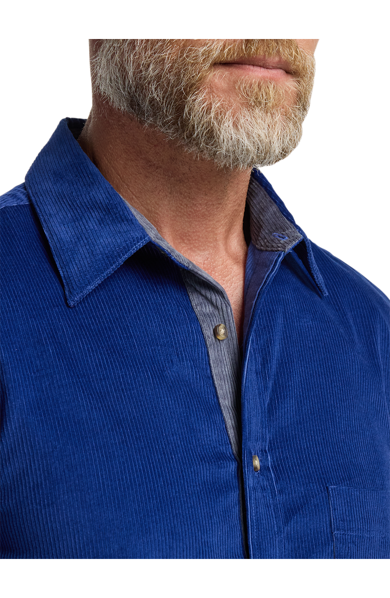 Paul Fredrick Slim Fit Cotton Corduroy Casual Shirt, Alternate, color, Blue