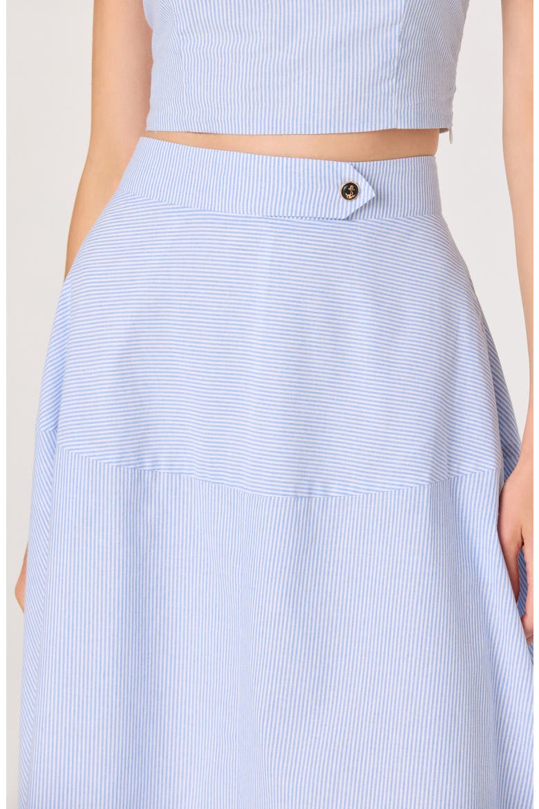 Azzura Stripe A-Line Skirt, Alternate, color, BLUE STRIPE