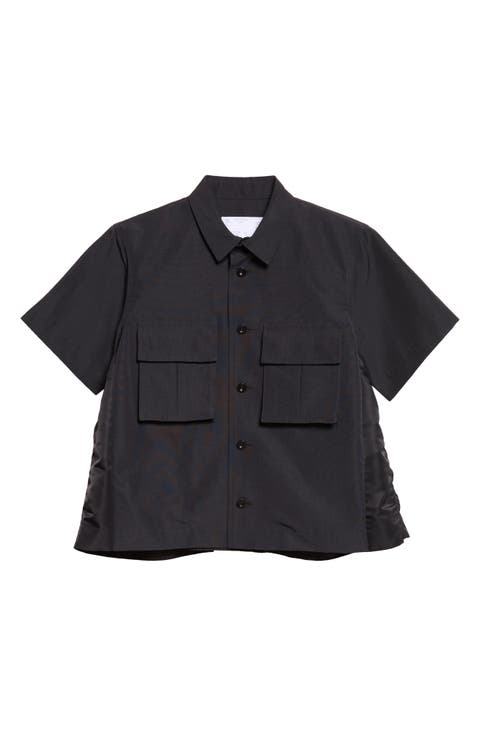 Grosgrain Bonded Nylon Twill Short Sleeve Shirt