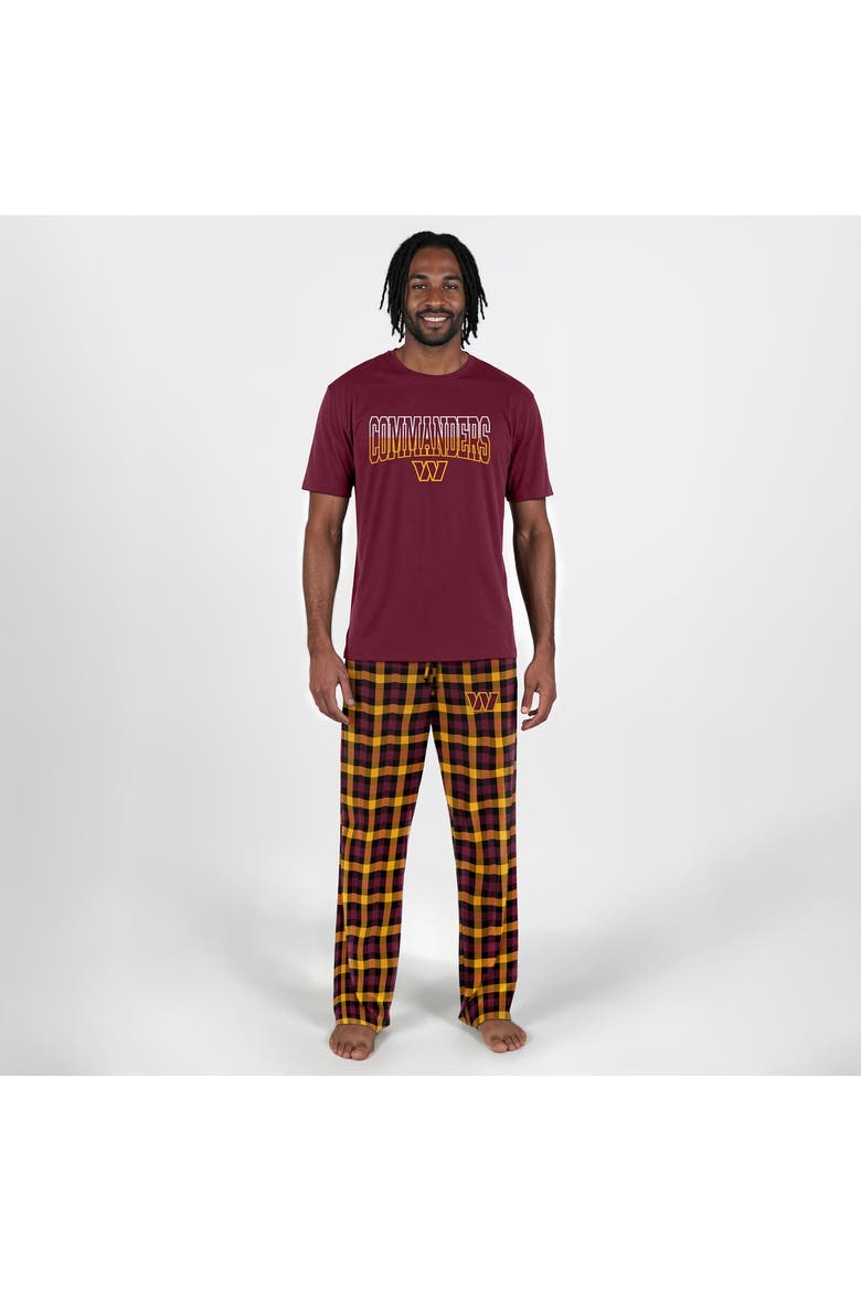 Men's Concepts Sport Burgundy Washington Commanders Highland Sleep Set, Main, color, Burgundy
