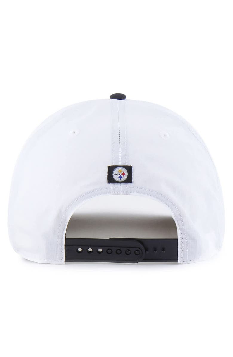 '47 Men's '47 White/Black Pittsburgh Steelers Suburbia Hitch Two-Tone Adjustable Hat, Alternate, color, White