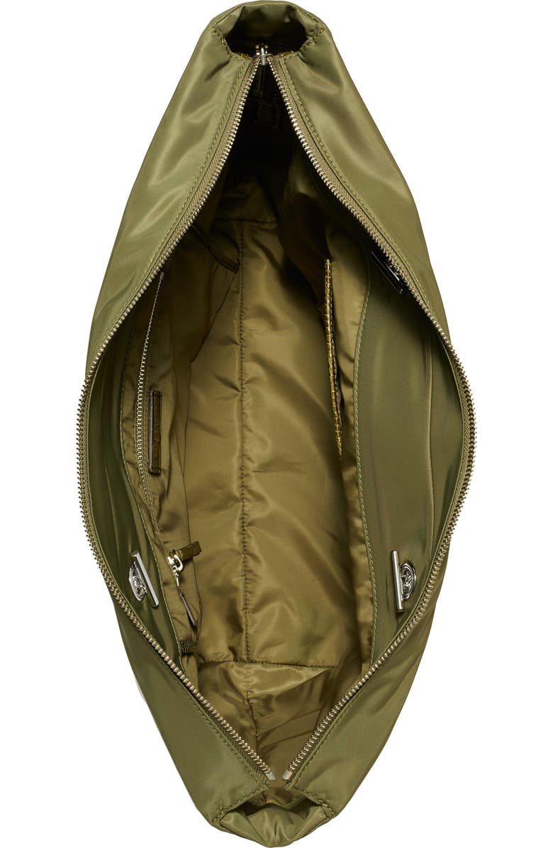 Tory Burch Ella Croc Print Chain Tote, Alternate, color, Green Khaki