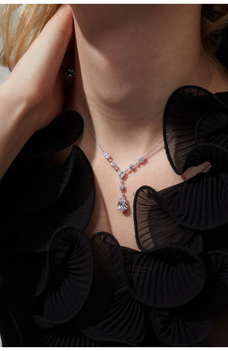 Nadri Cora Cubic Zirconia Y-Necklace, Alternate, color, 