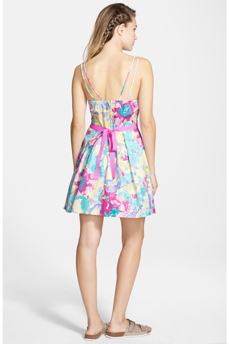 Print Skater Dress, Alternate, color, MULTI