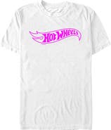 Hot Wheels Men's Hot Wheels Classic Pink Logo  Graphic T-Shirt
