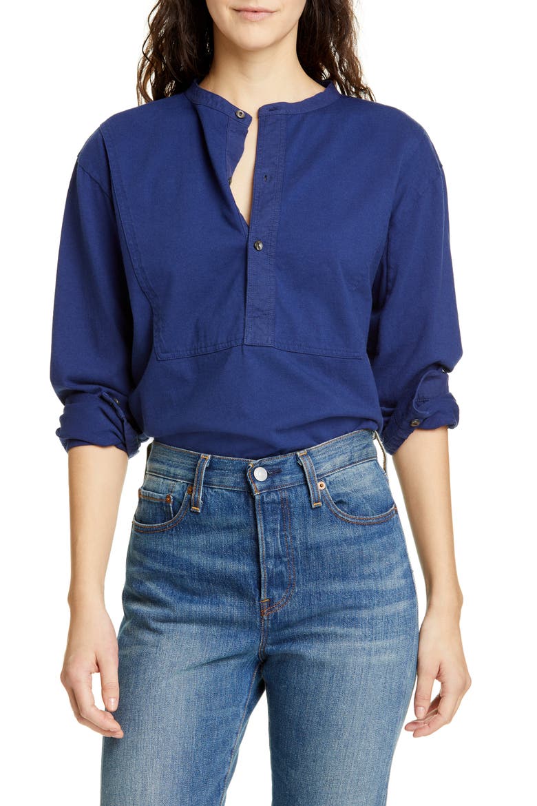 Cotton Jersey Pilgrim Henley, Main, color, MIDNIGHT NAVY