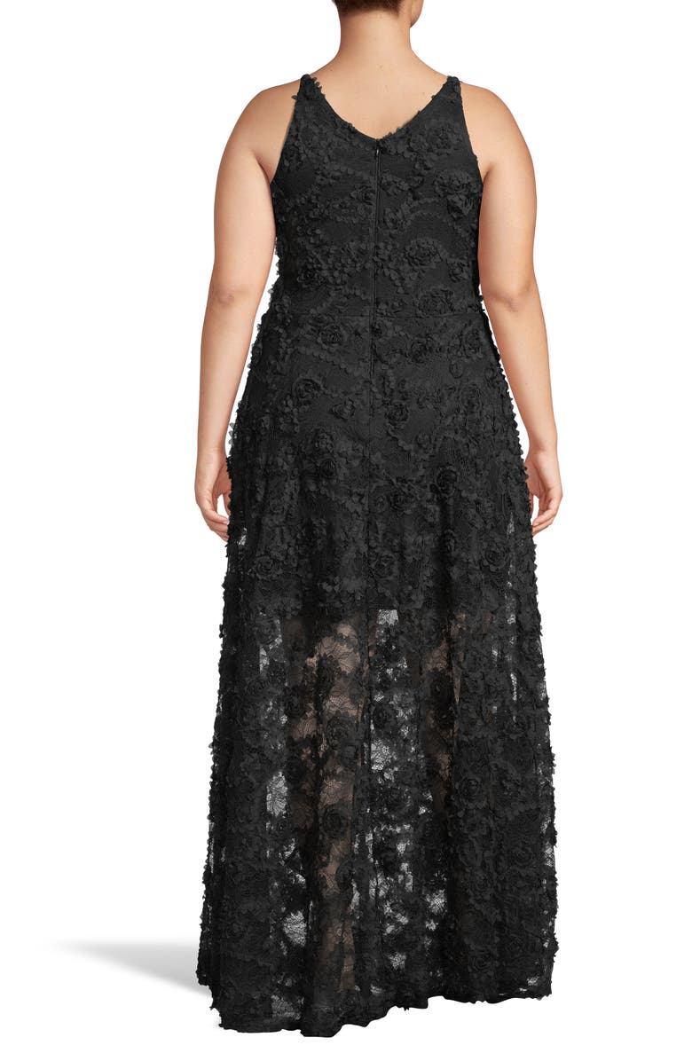 Xscape Evenings Xscape 3D Lace A-Line Gown, Alternate, color,