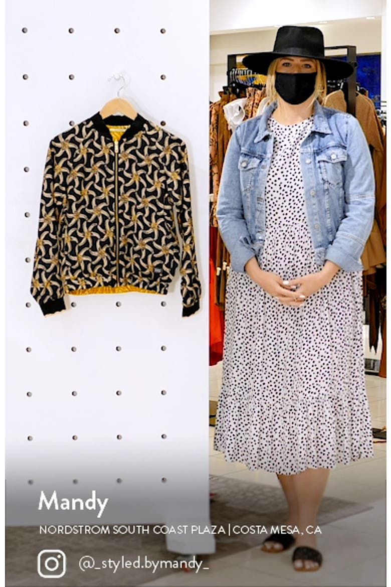 Reversible Starfish & Tie Dye Print Bomber Jacket video