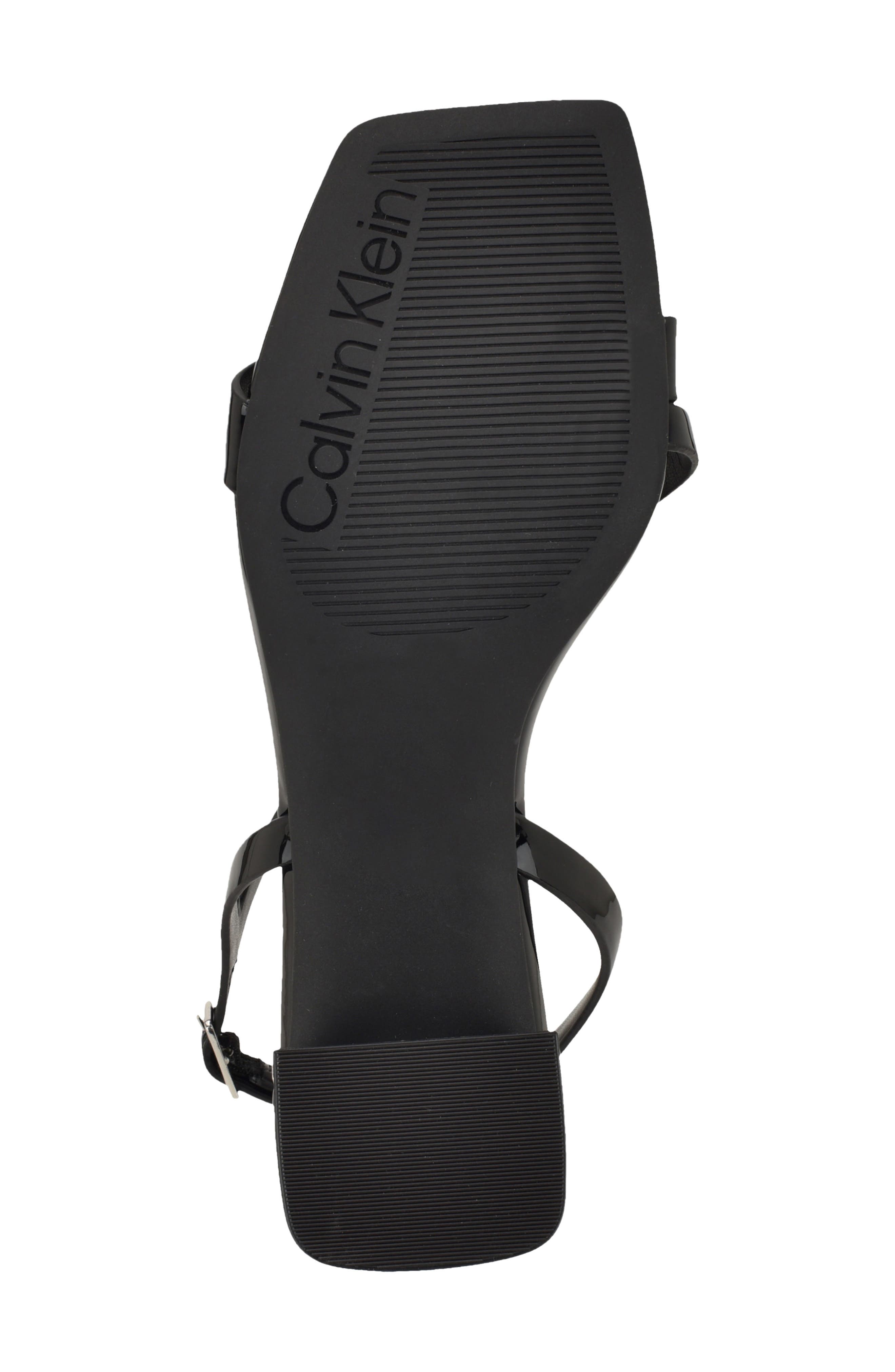 Calvin Klein Axella Toe Loop Sandal, Alternate, color, Black