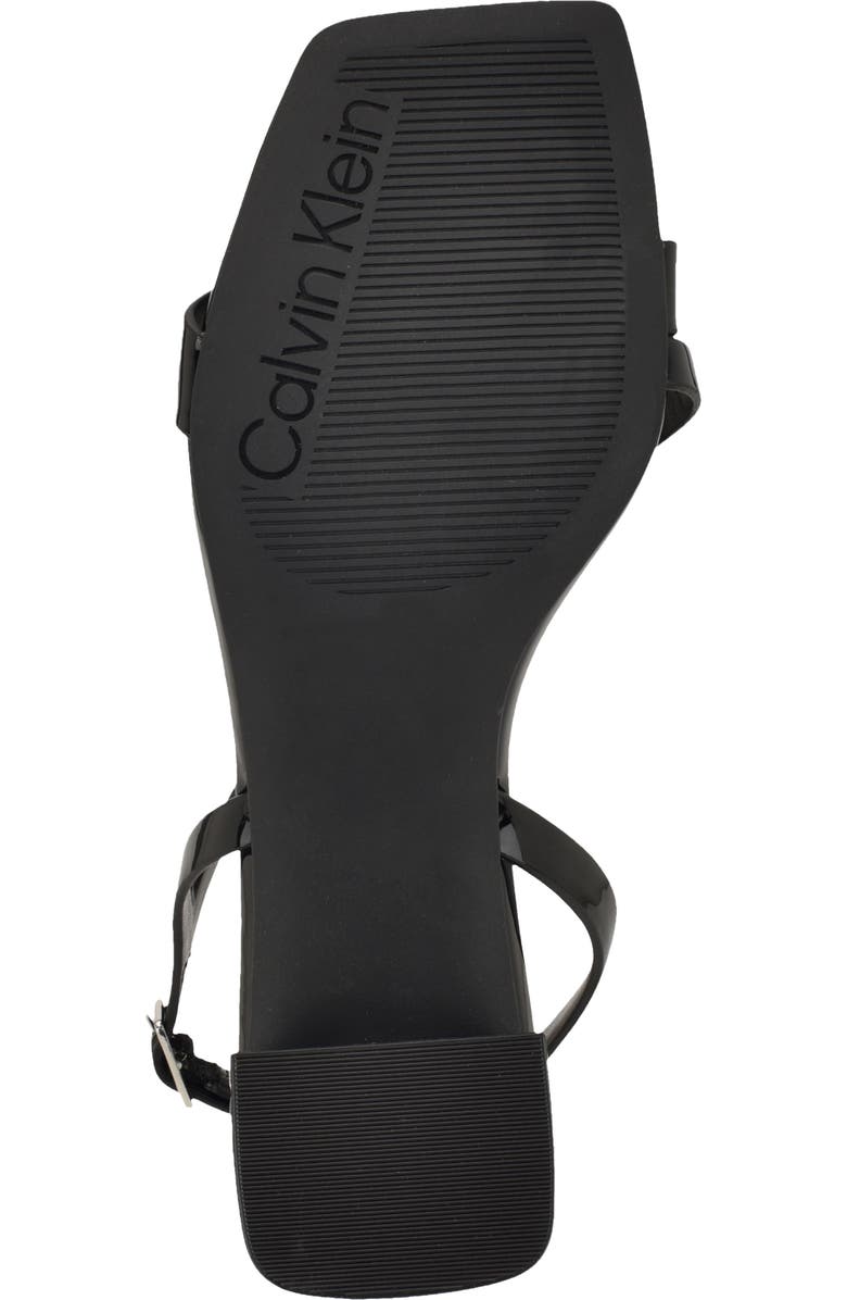 Calvin Klein Axella Toe Loop Sandal, Alternate, color, Black