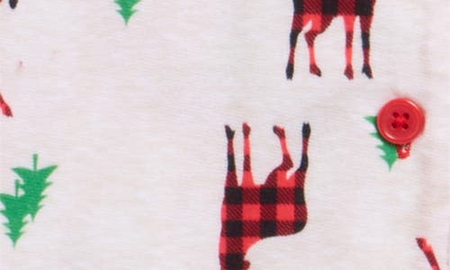 Baby Starters Kids' Matching Familiy Moose Christmas Pajamas In Brown