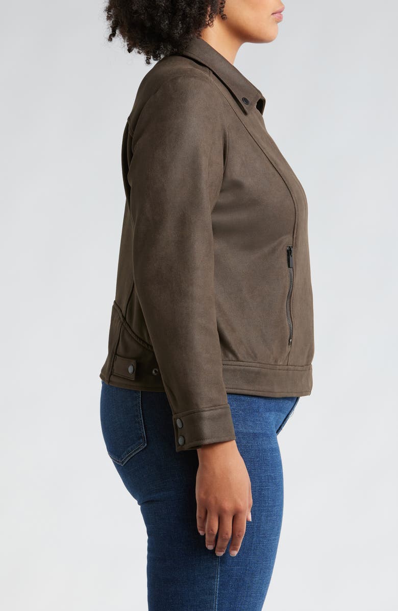 Liverpool Los Angeles Faux Suede Moto Jacket, Alternate, color, 