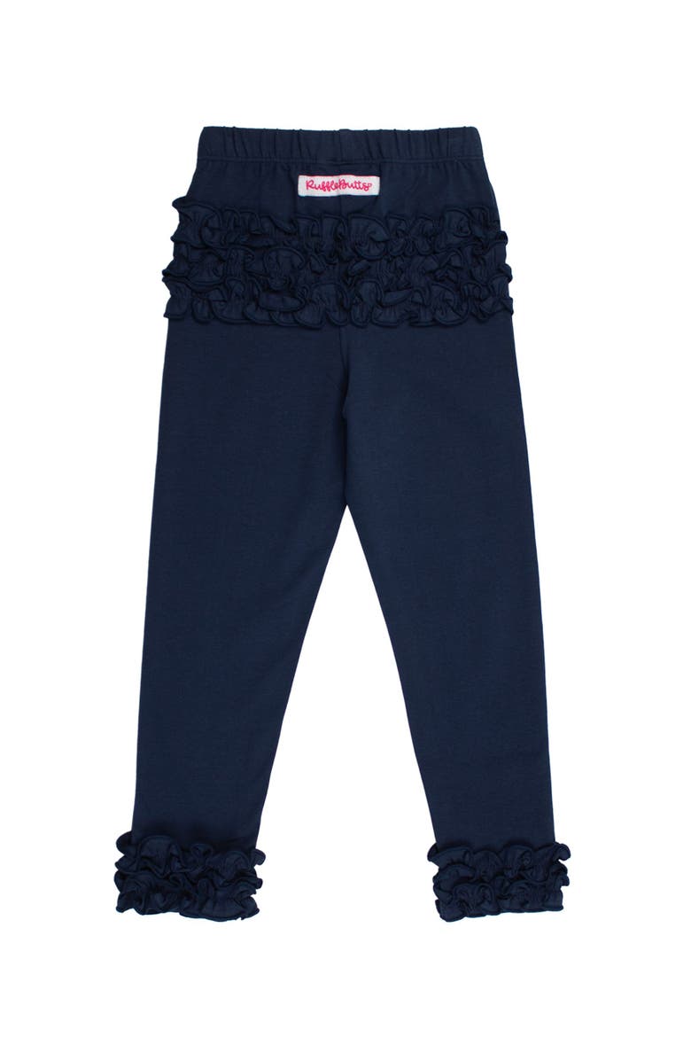 Toddler Girls Ruffle Leggings with Signature Rear Ruffles, Main, color, Dark Navy