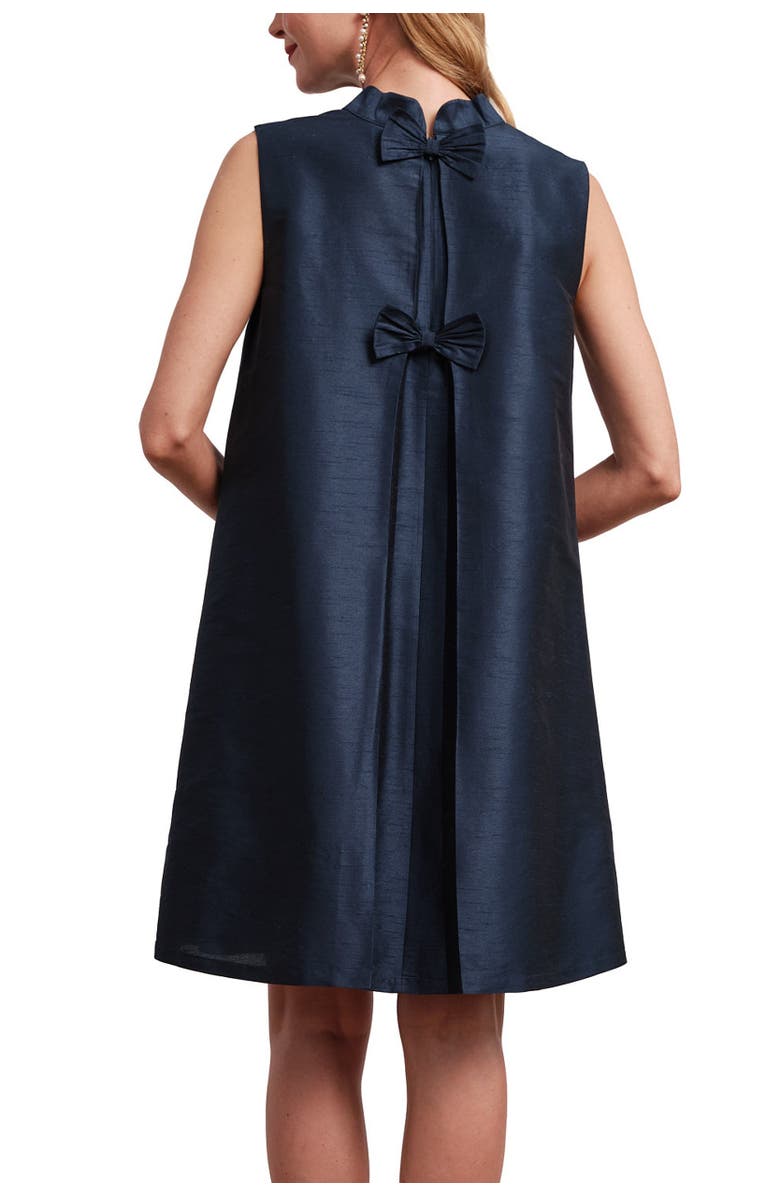 Frances Valentine Diplomat Mini Dress Solid Dupioni, Alternate, color, Navy