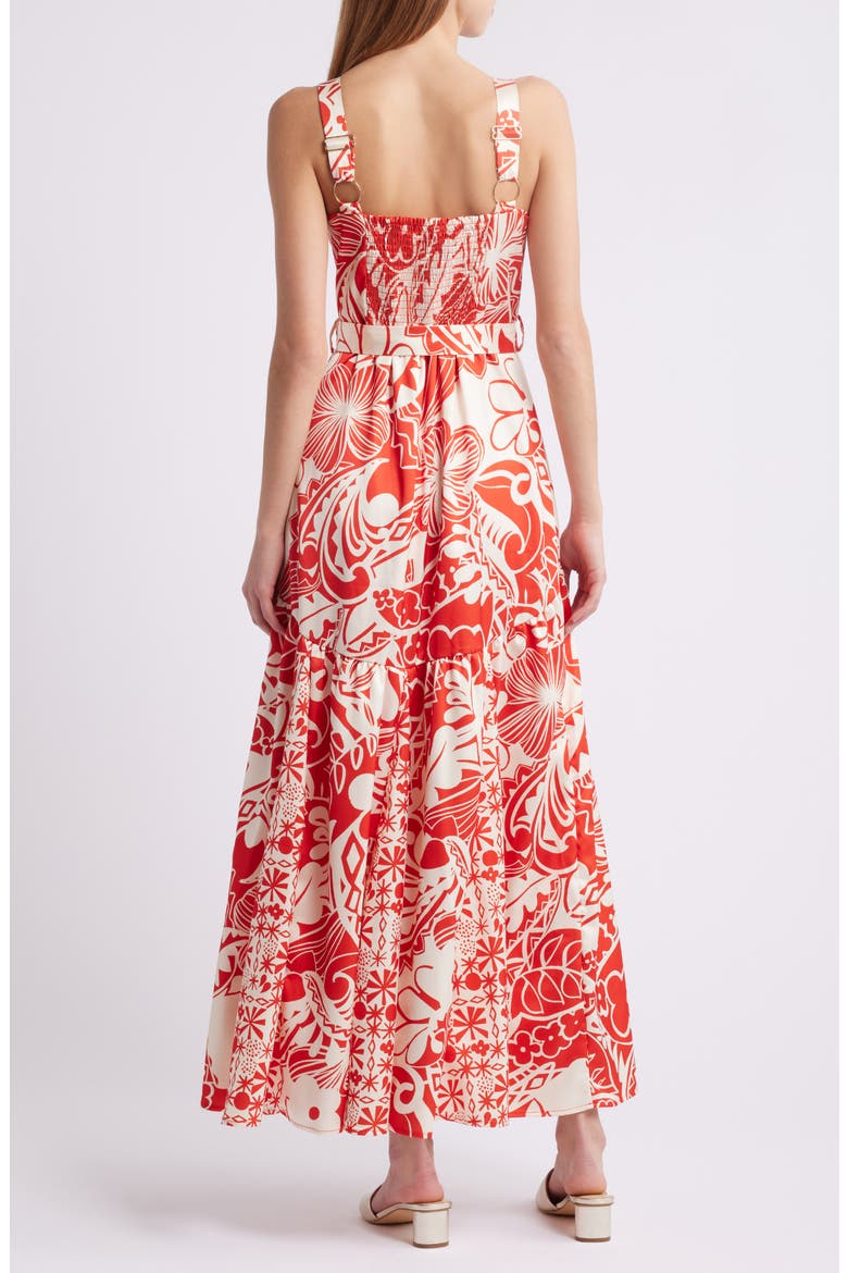 Nenette Floral Maxi Dress, Alternate, color, RED MULTI